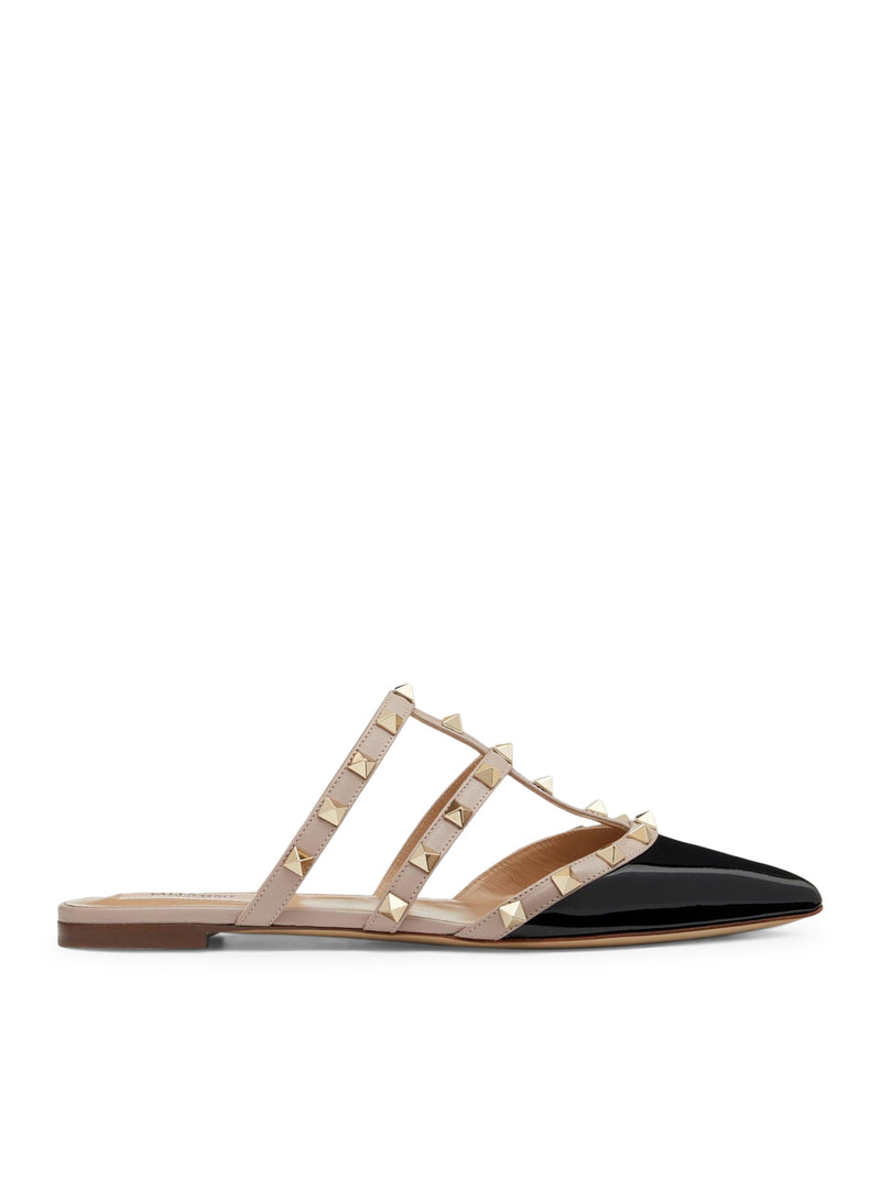 PATENT LEATHER ROCKSTUD MULE
