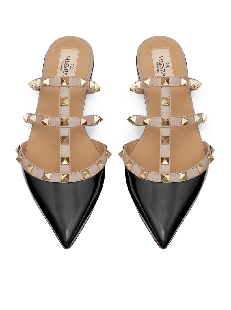 PATENT LEATHER ROCKSTUD MULE
