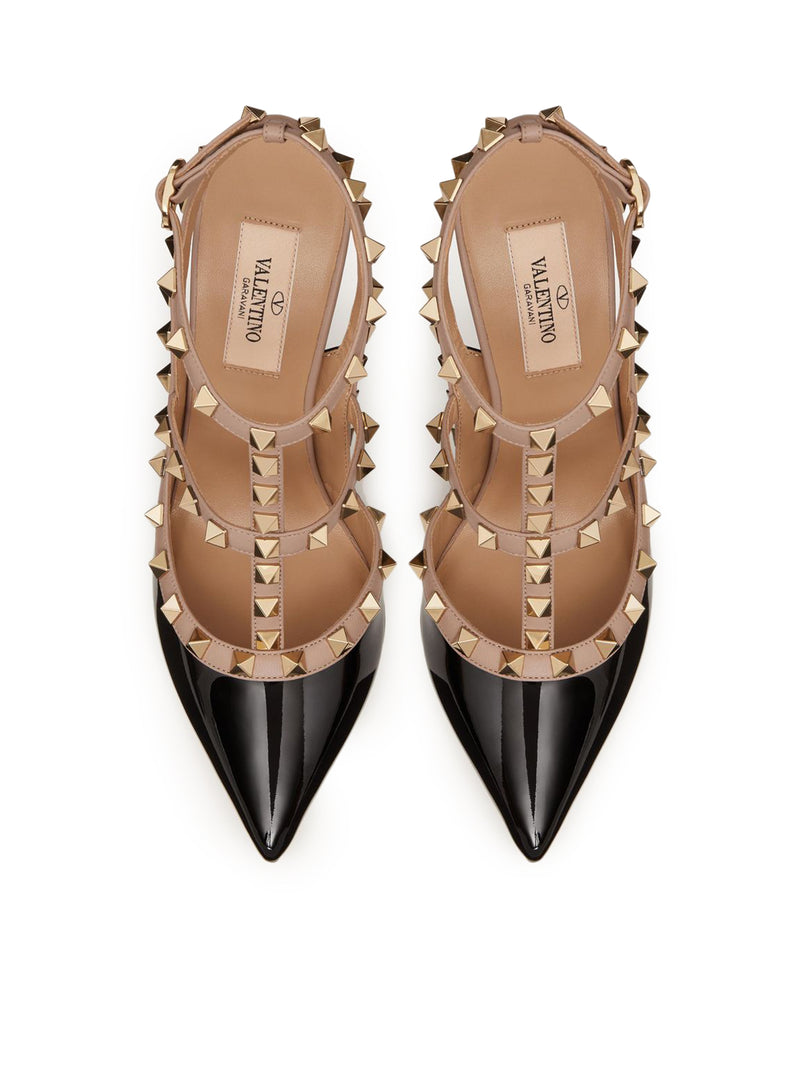 ROCKSTUD PATENT PUMPS WITH 100MM STRAPS