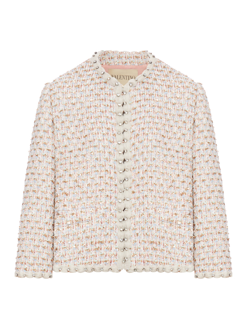 EMBROIDERED RIBBON TWEED JACKET