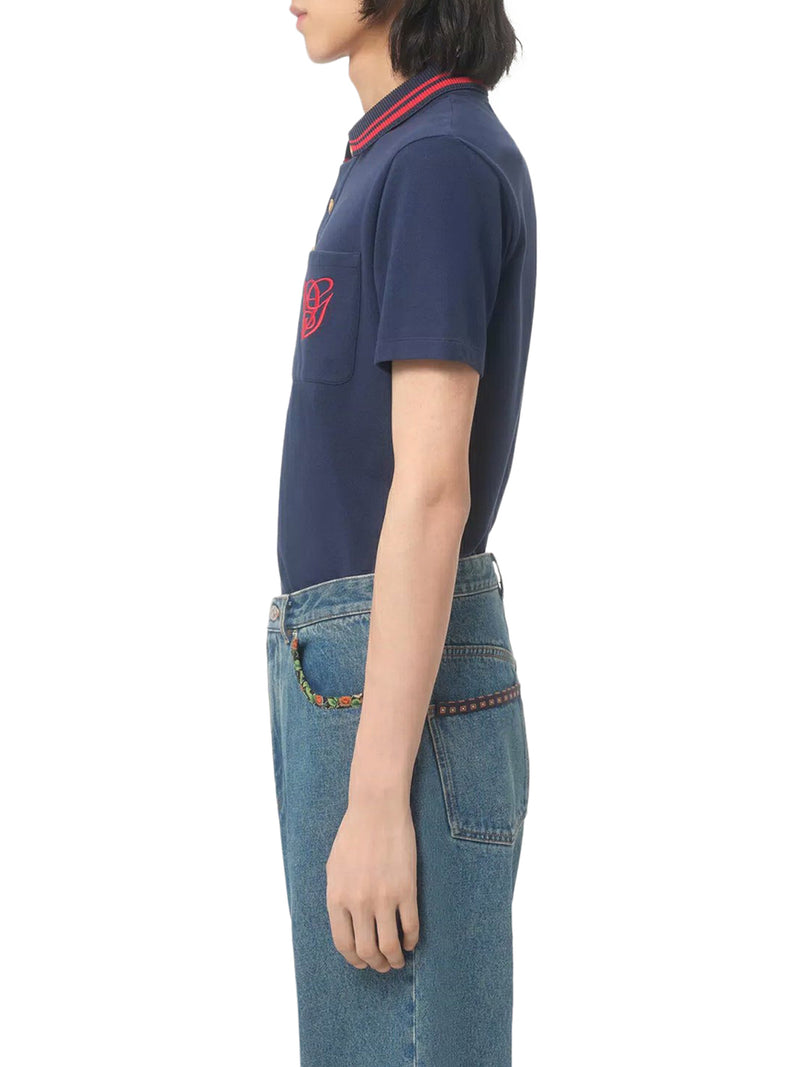 COTTON PIQUET POLO WITH VG EMBROIDERY