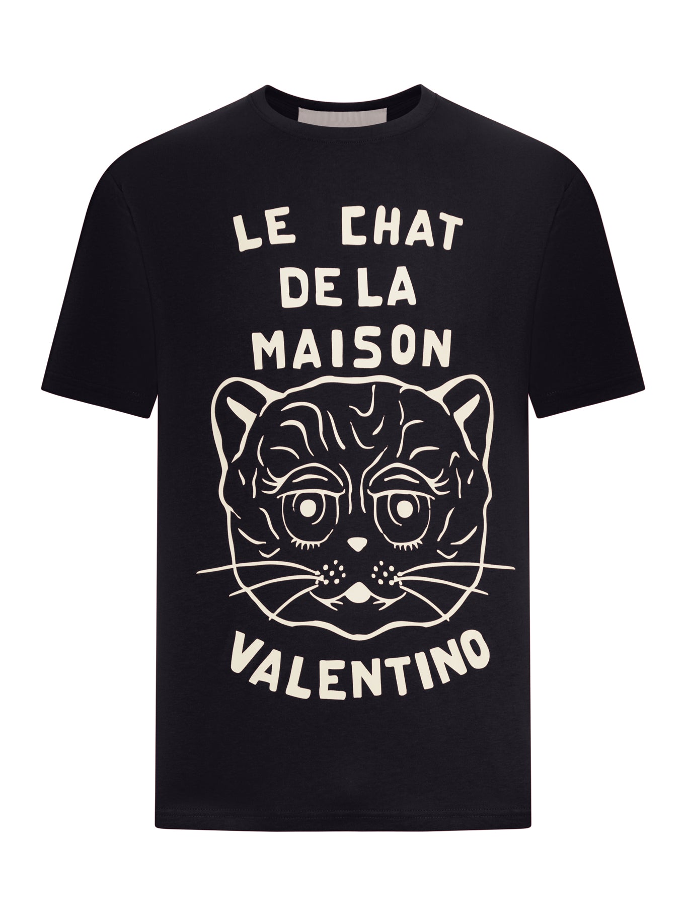 COTTON T-SHIRT WITH CHAT DE LA MAISON PRINT