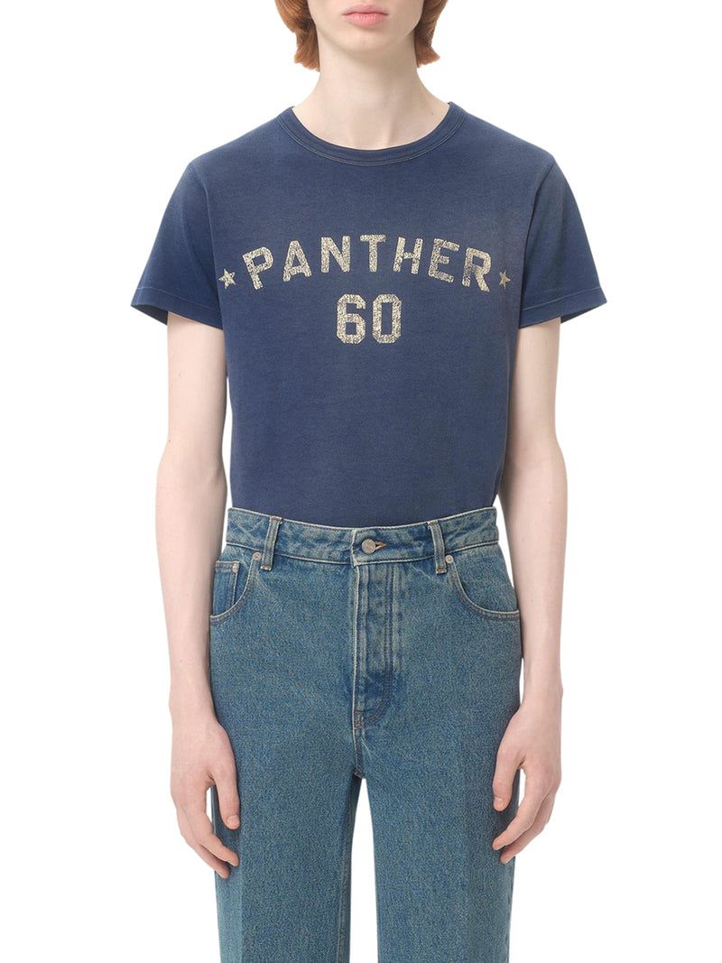COTTON T-SHIRT WITH PRINT AND PATCH CHEZ VALENTINO