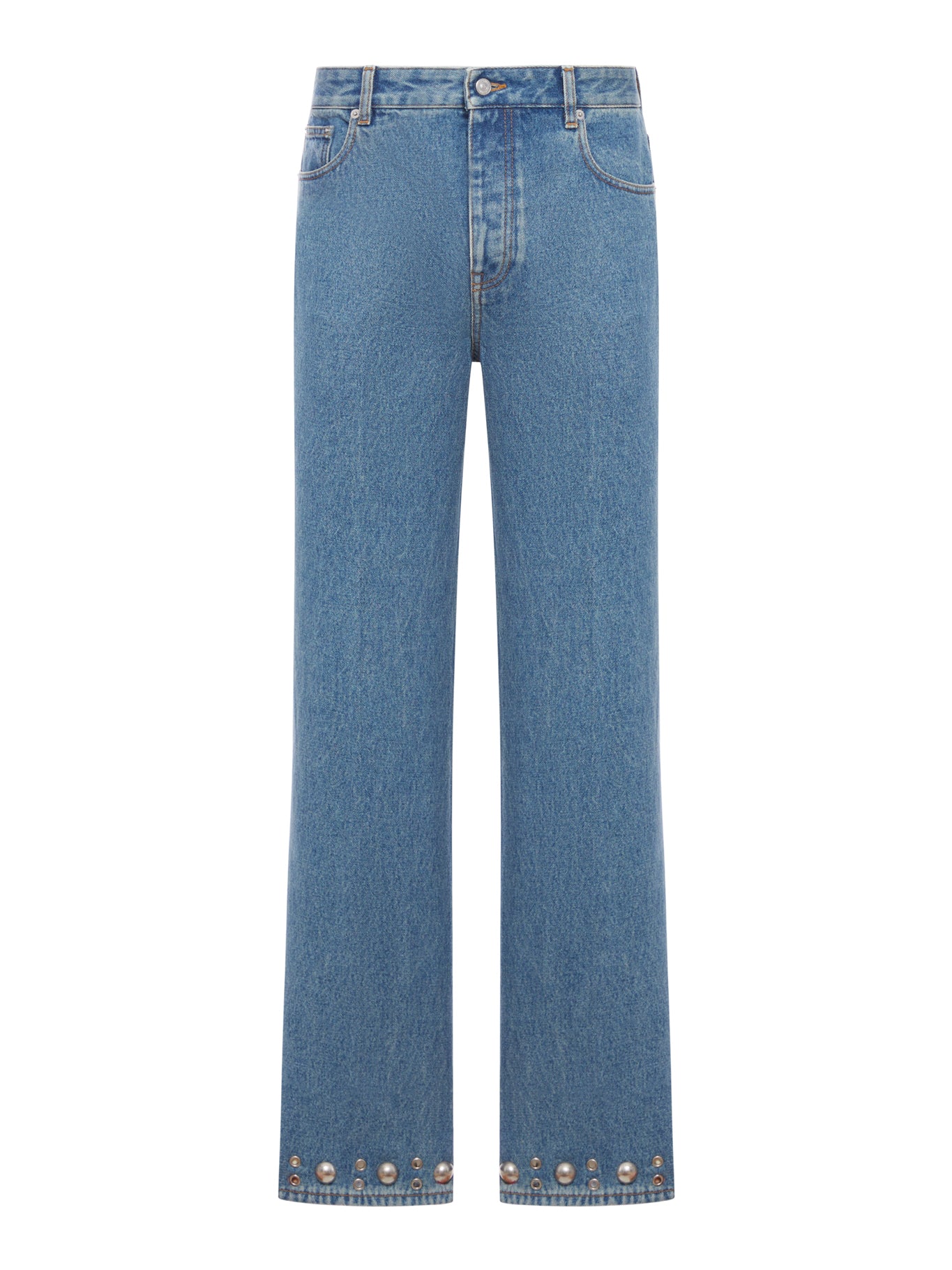 DENIM PANTS WITH CABOCHONS