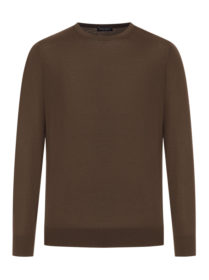 CREW NECK SWEATER IN CASHSETA MÉLANGE