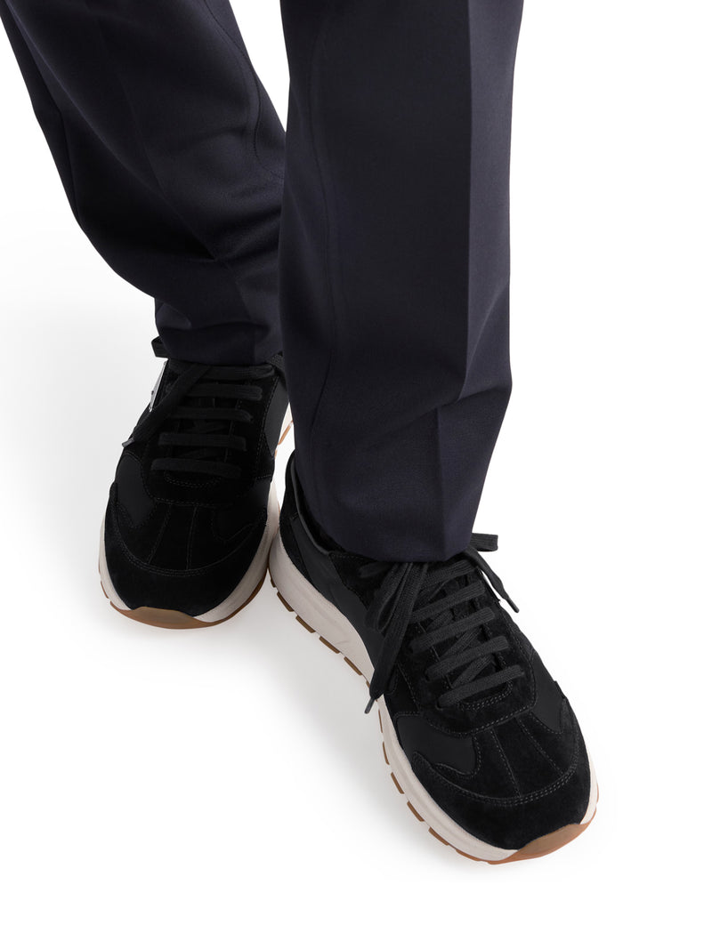 PRAX SUEDE AND RE-NYLON SNEAKERS