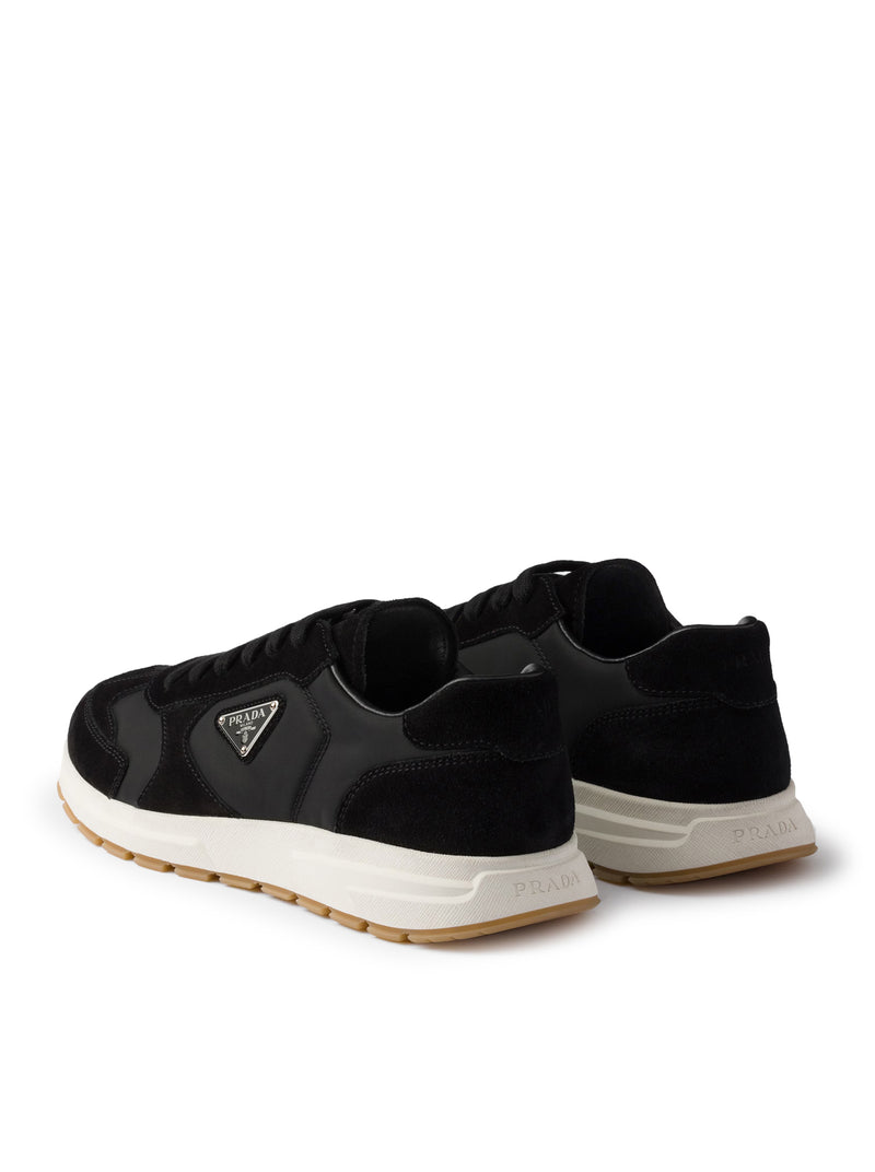 PRAX SUEDE AND RE-NYLON SNEAKERS