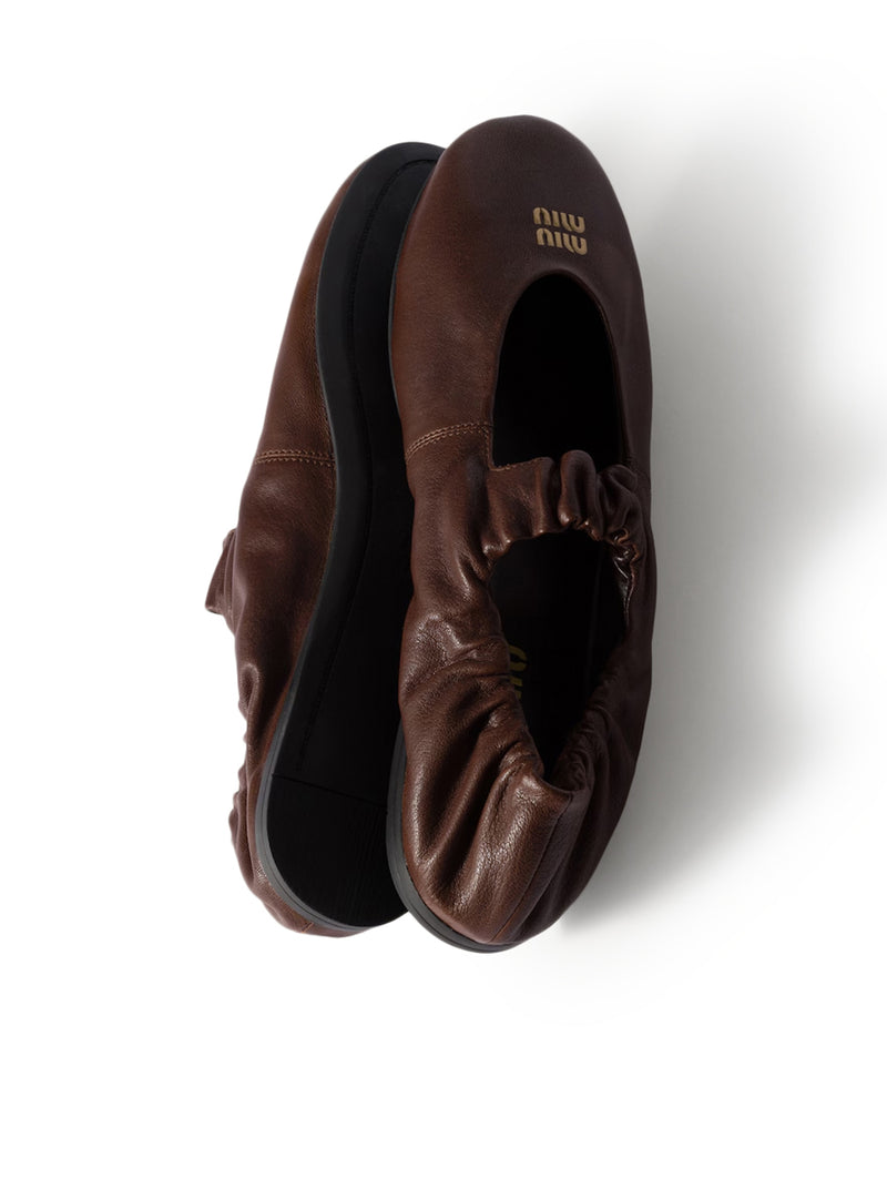 NAPPA RUCHED BALLET FLATS