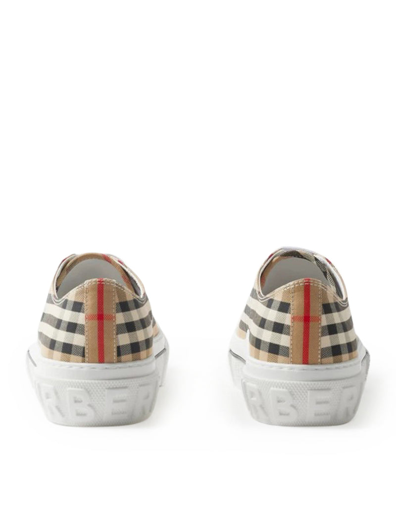 CHECKED COTTON SNEAKERS