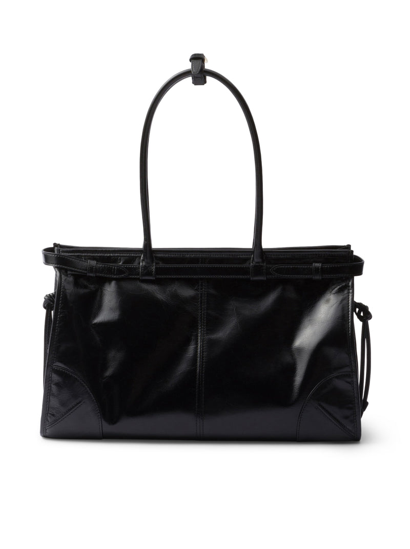 PRADA BONNIE LARGE LEATHER HANDBAG