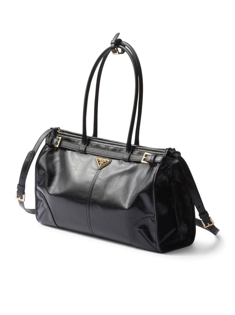 PRADA BONNIE LARGE LEATHER HANDBAG