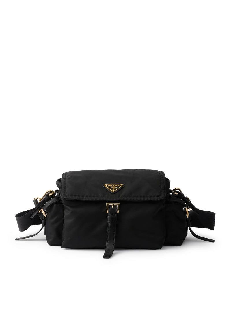 EXPLORE MEDIUM RE-NYLON BAG WITH FLAP