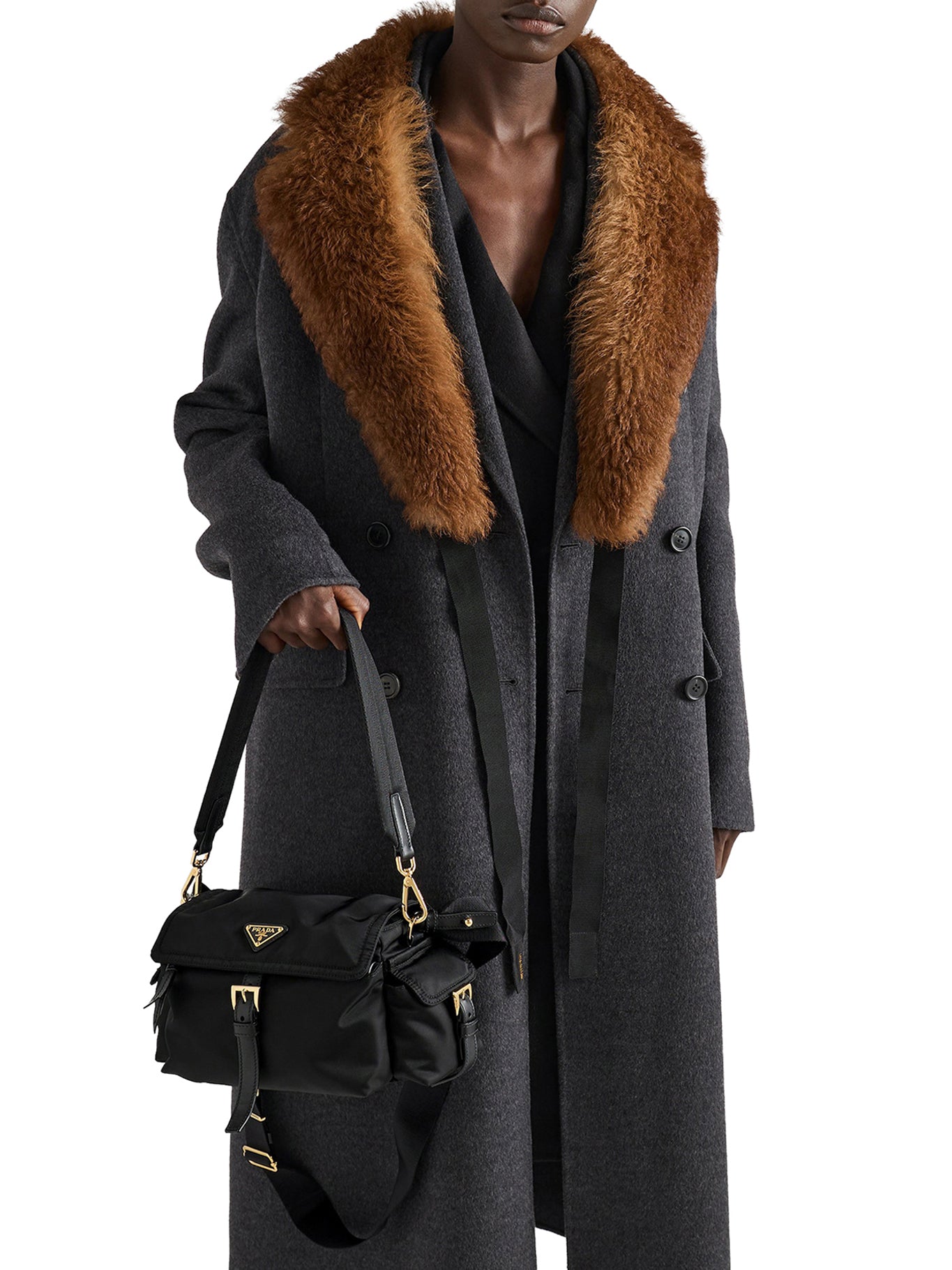 EXPLORE MEDIUM RE-NYLON BAG WITH FLAP