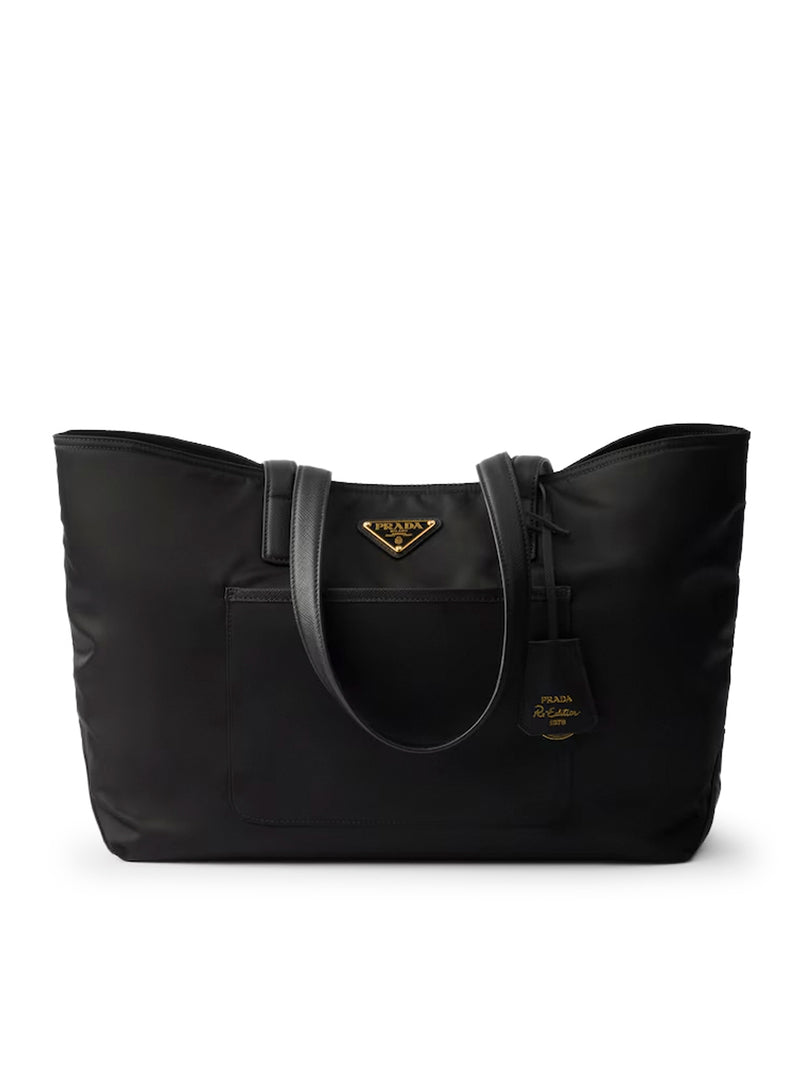 RE-EDITION 1978 MEDIUM SHOPPING BAG IN RE-NYLON AND SAFFIANO