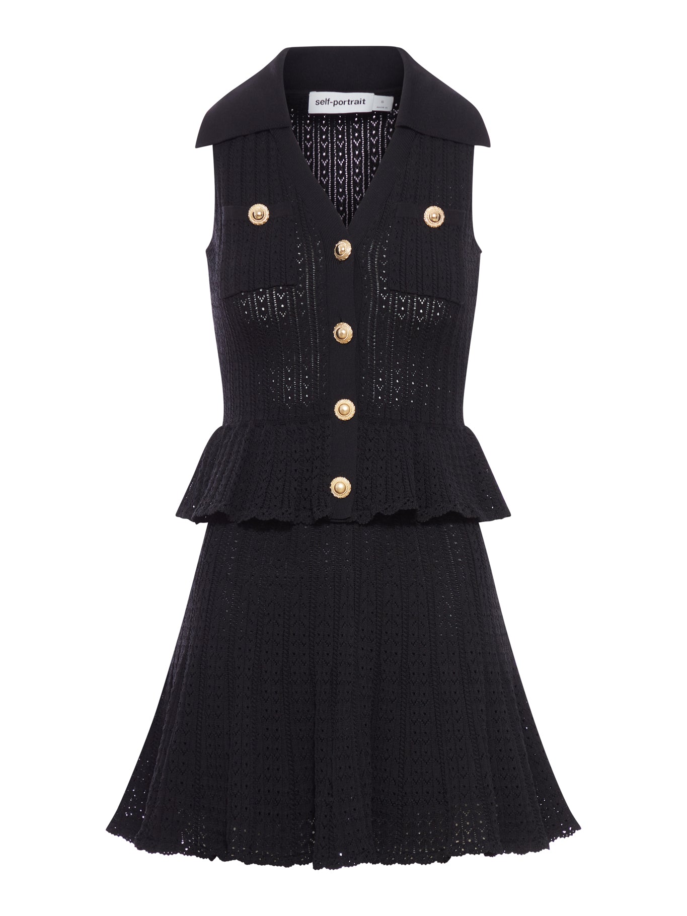 MINI DRESS IN OPENWORK MESH