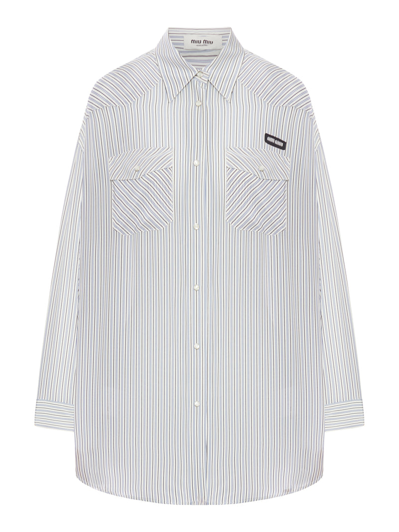 STRIPED POPLIN SHIRT
