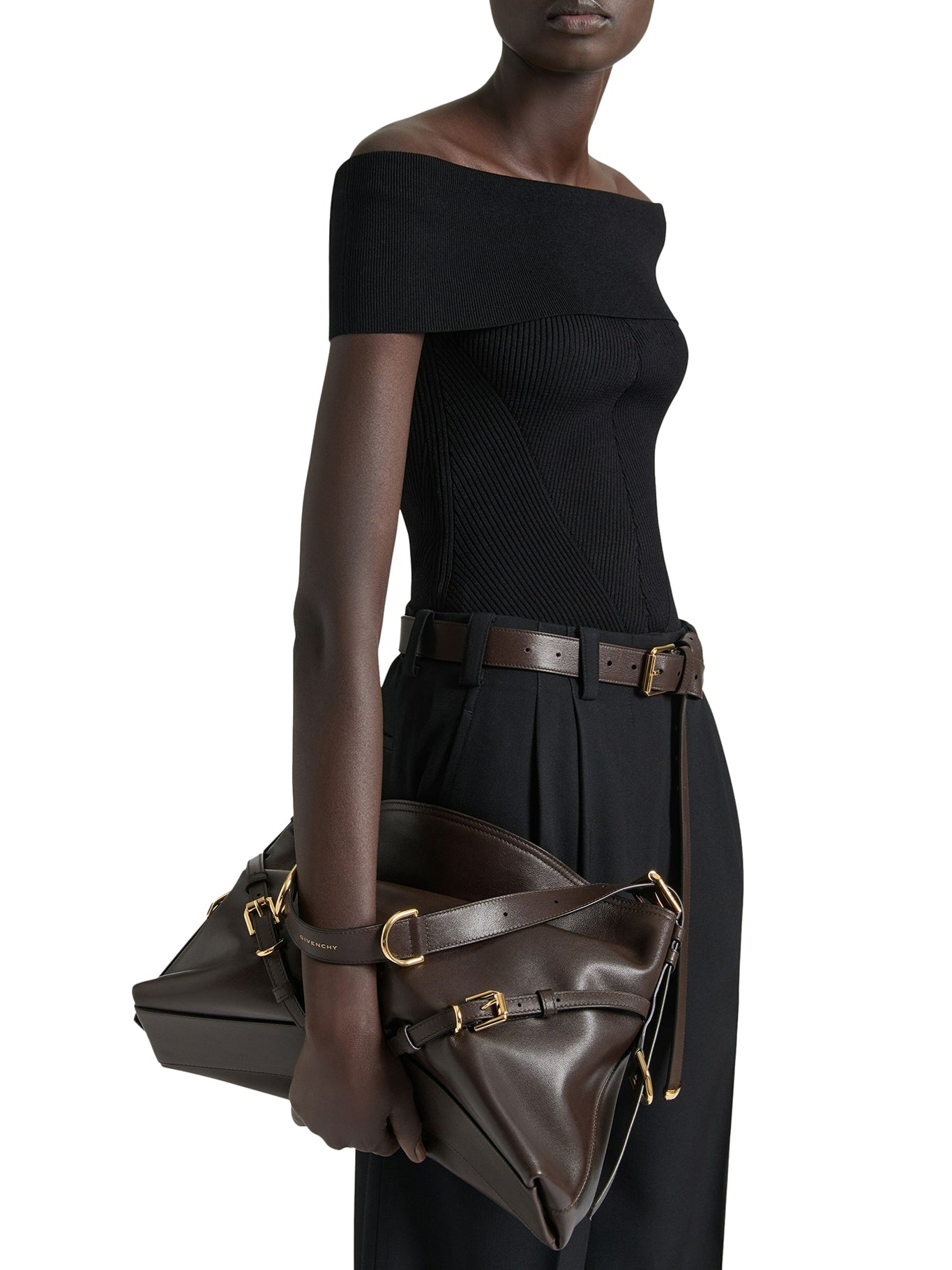 VOYOU MEDIUM BAG IN GLOSSY LEATHER