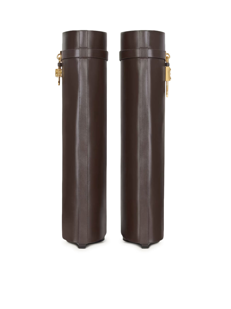 SHARK LOCK LEATHER BOOTS