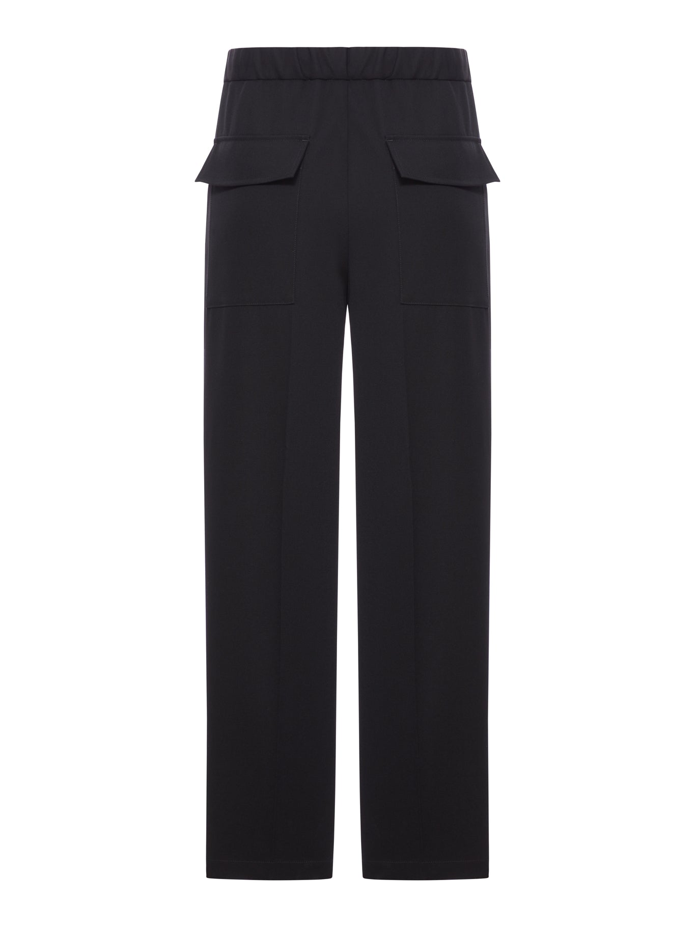 WOOL TROUSERS WITH ELASTIC WAIST