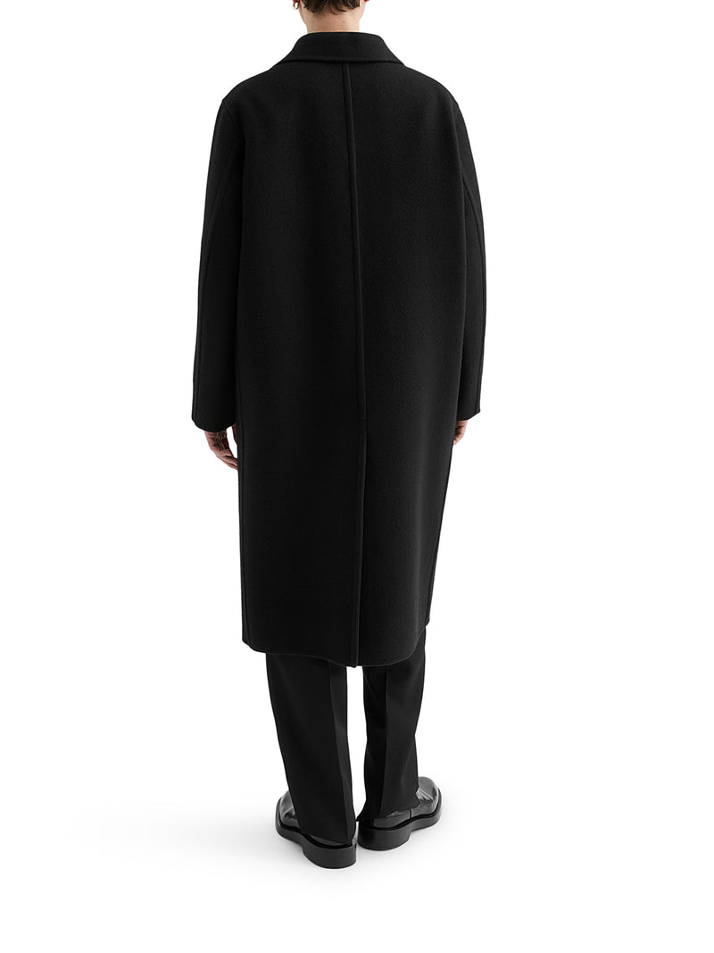SEMI-LINED DOUBLE-BREASTED VIRGIN WOOL COAT