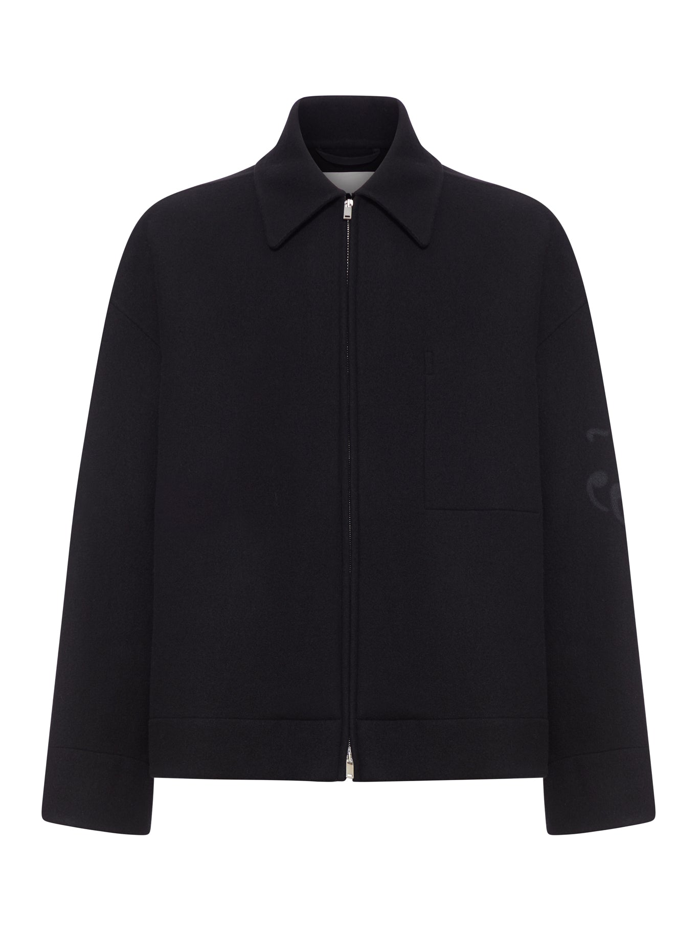 WOOL ZIP-UP OVERSHIRT