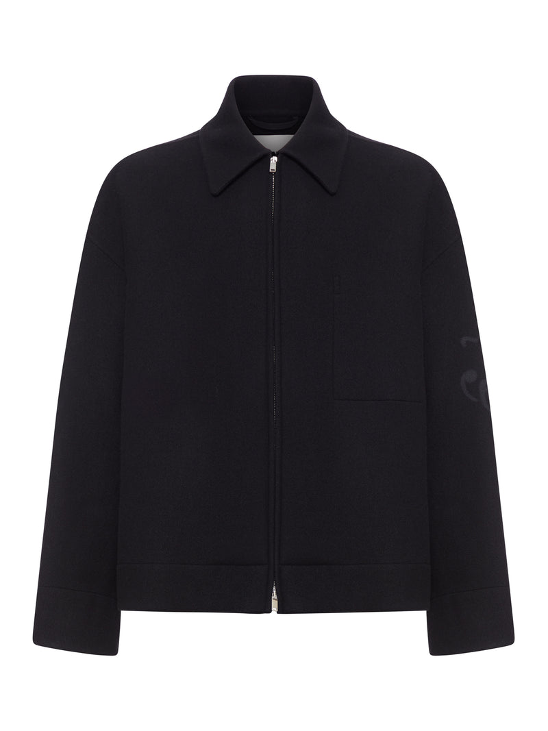 WOOL ZIP-UP OVERSHIRT