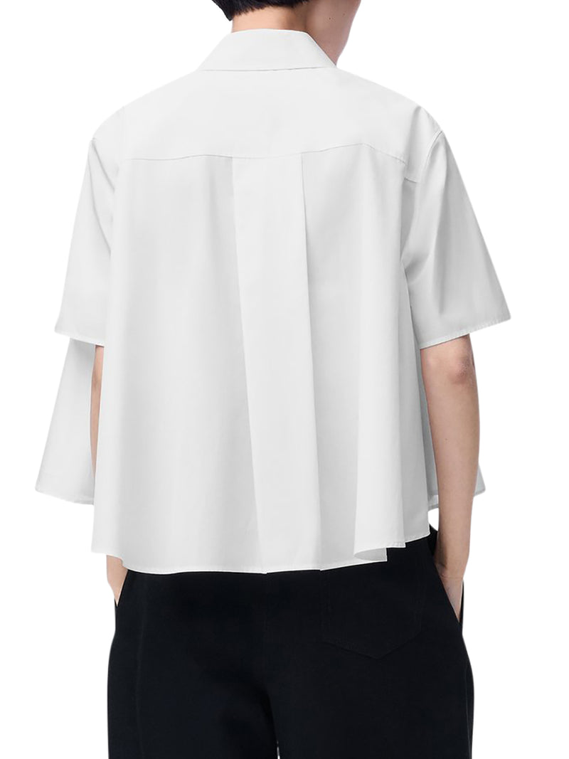 SHORTS SLEEVE TRAPEZE SHIRT IN COTTON
