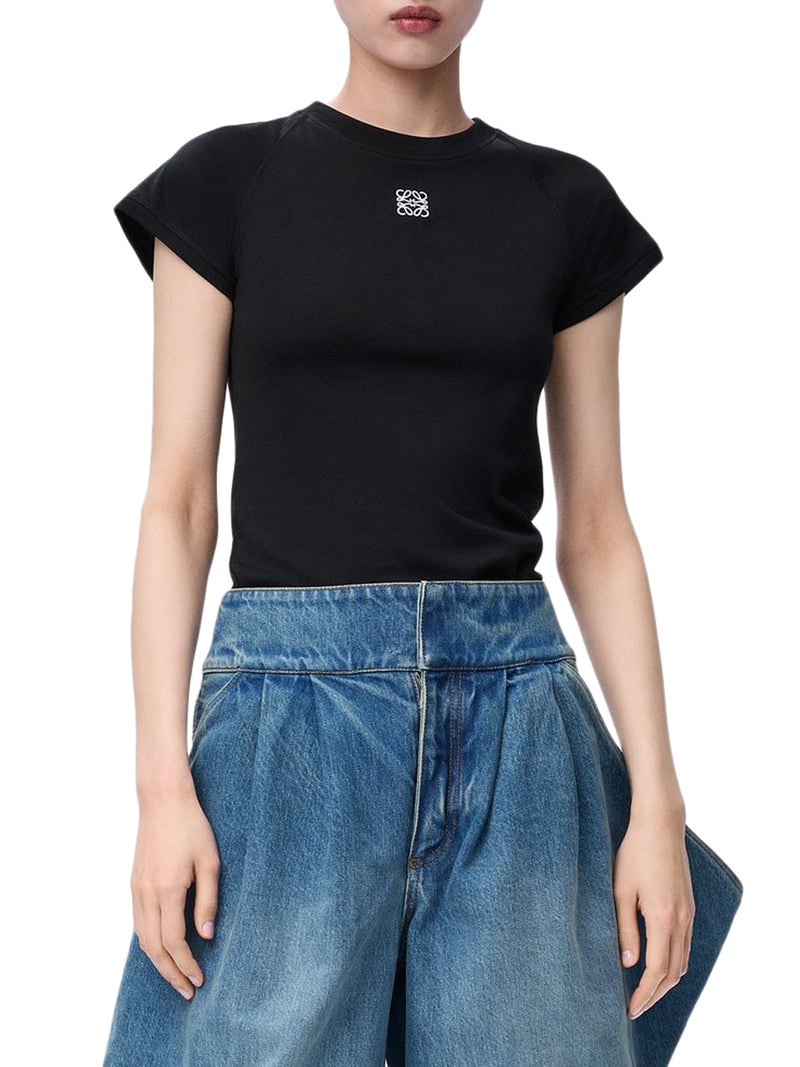 SLIM FIT COTTON T-SHIRT WITH ANAGRAM