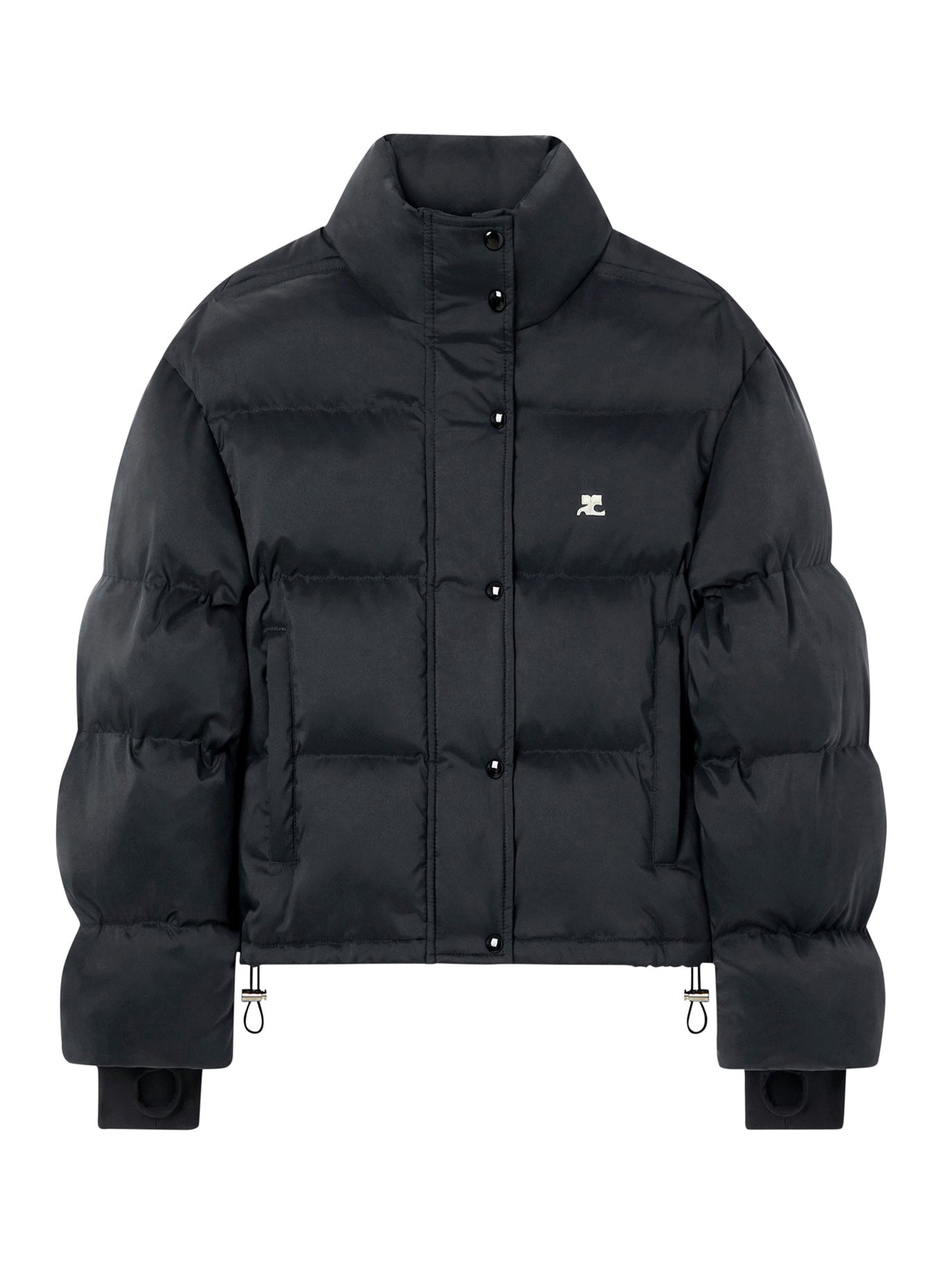 PADDED NYLON BOMBER JACKET WITH EMBROIDERED AC LOGO