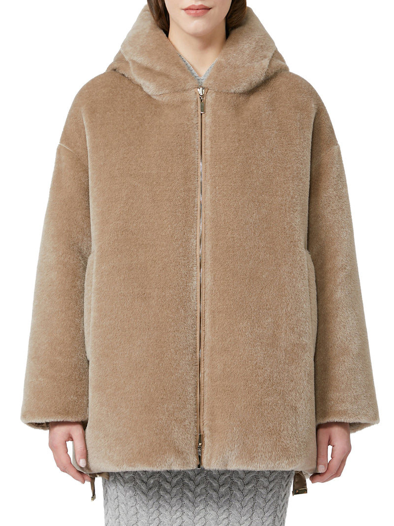 OLIVIA REVERSIBLE PADDED JACKET IN ALPACA AND WOOL