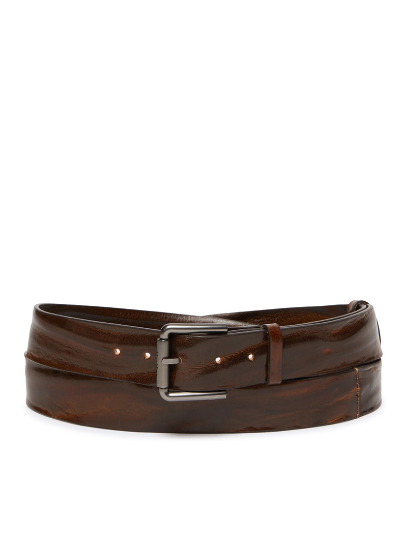 LONG LEATHER BELT BUCKLE40XLONG