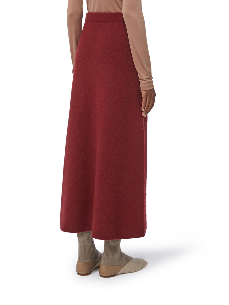 STRETCH CASHMERE YARN SKIRT