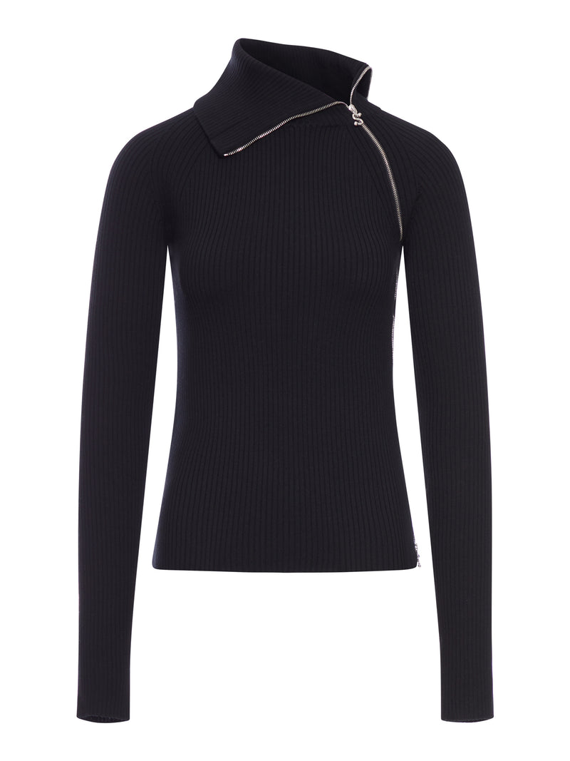 PINNA HIGH NECK SWEATER WITH ZIP