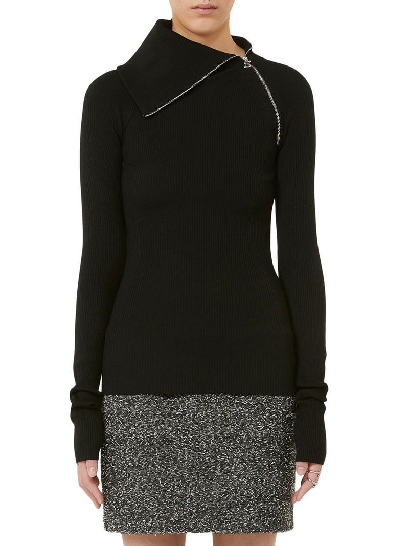 PINNA HIGH NECK SWEATER WITH ZIP