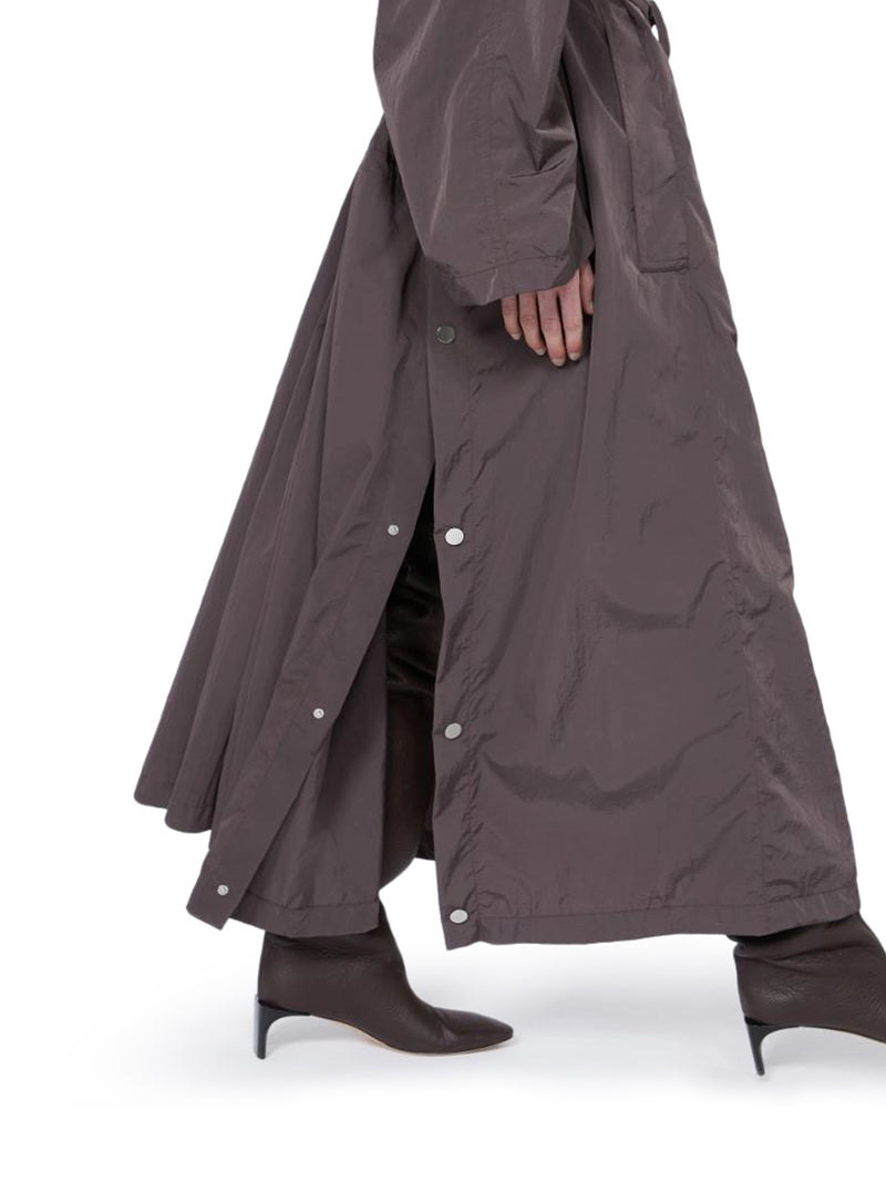 OVERSIZED TAFFETA TRENCH COAT WITH BARBA