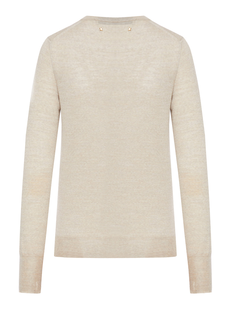 WOMEN`S CREW NECK WOOL SWEATER