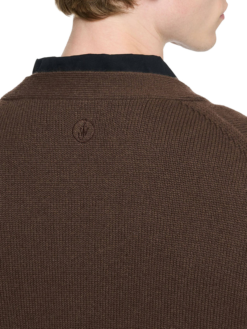 CONTRAST LAYERED CARDIGAN