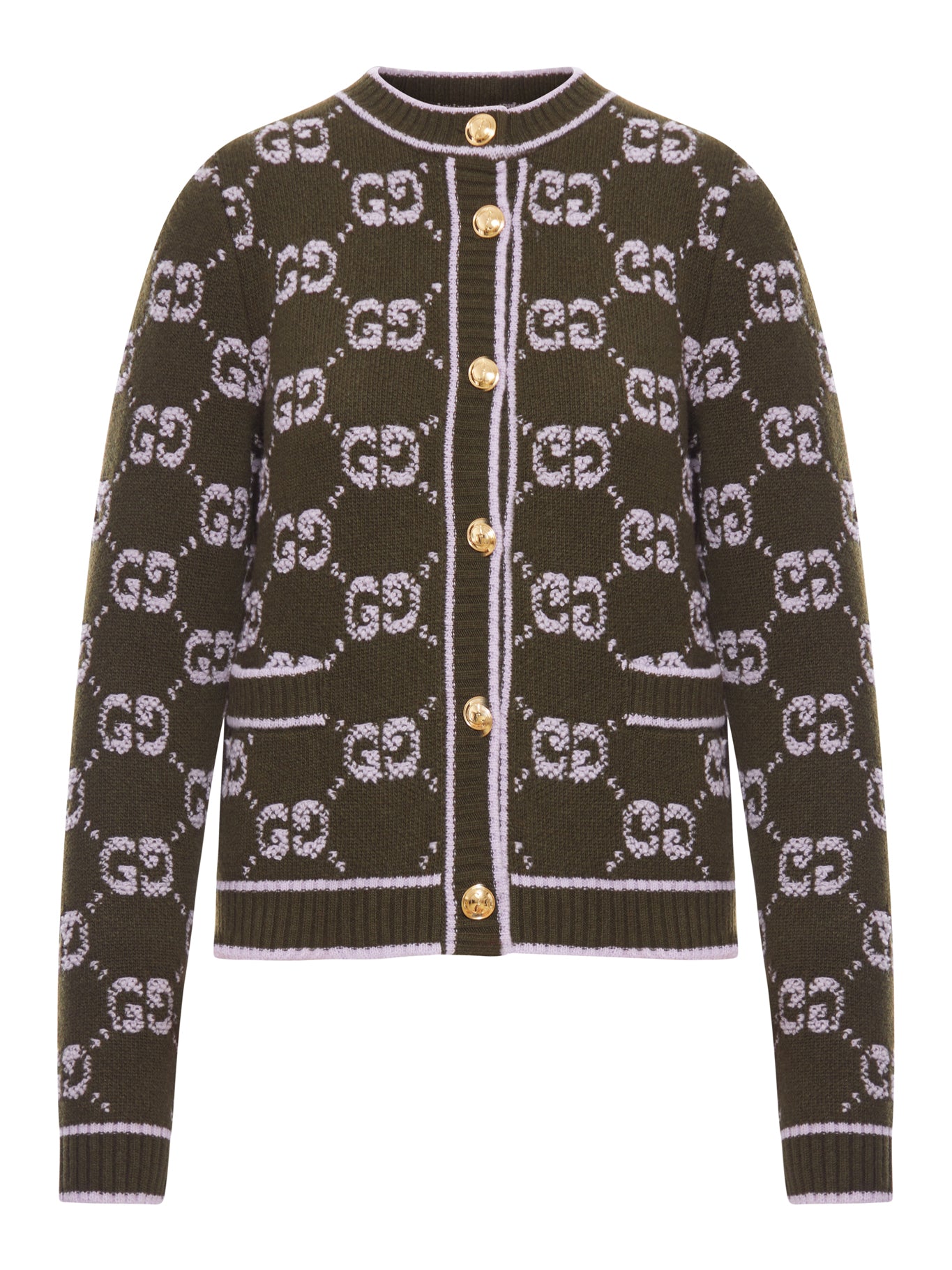 GG JACQUARD BOUCLÉ ??WOOL CARDIGAN