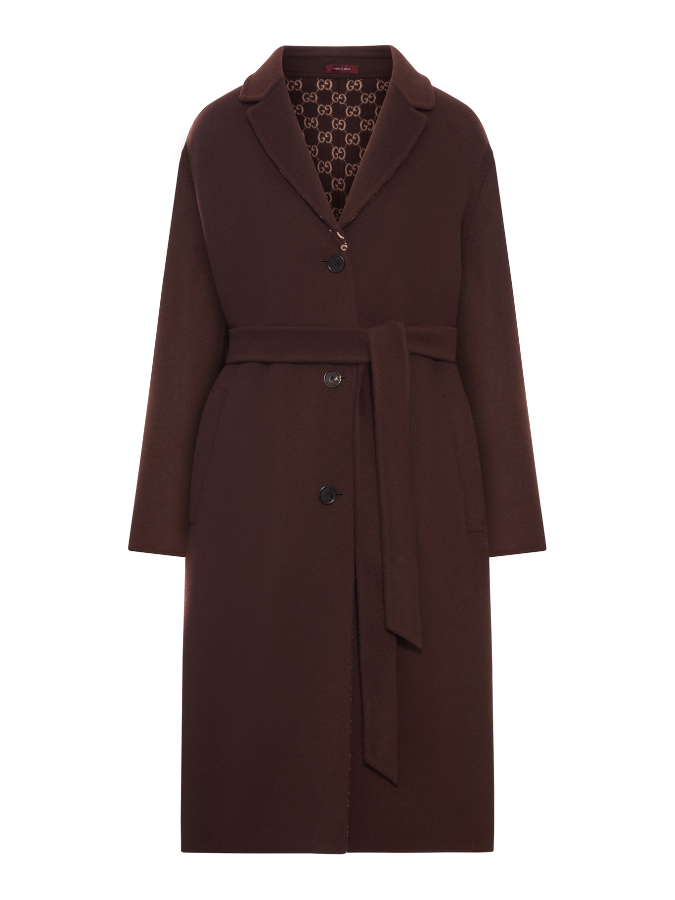 SINGLE-BREASTED COAT WITH "GG" MONOGRAM