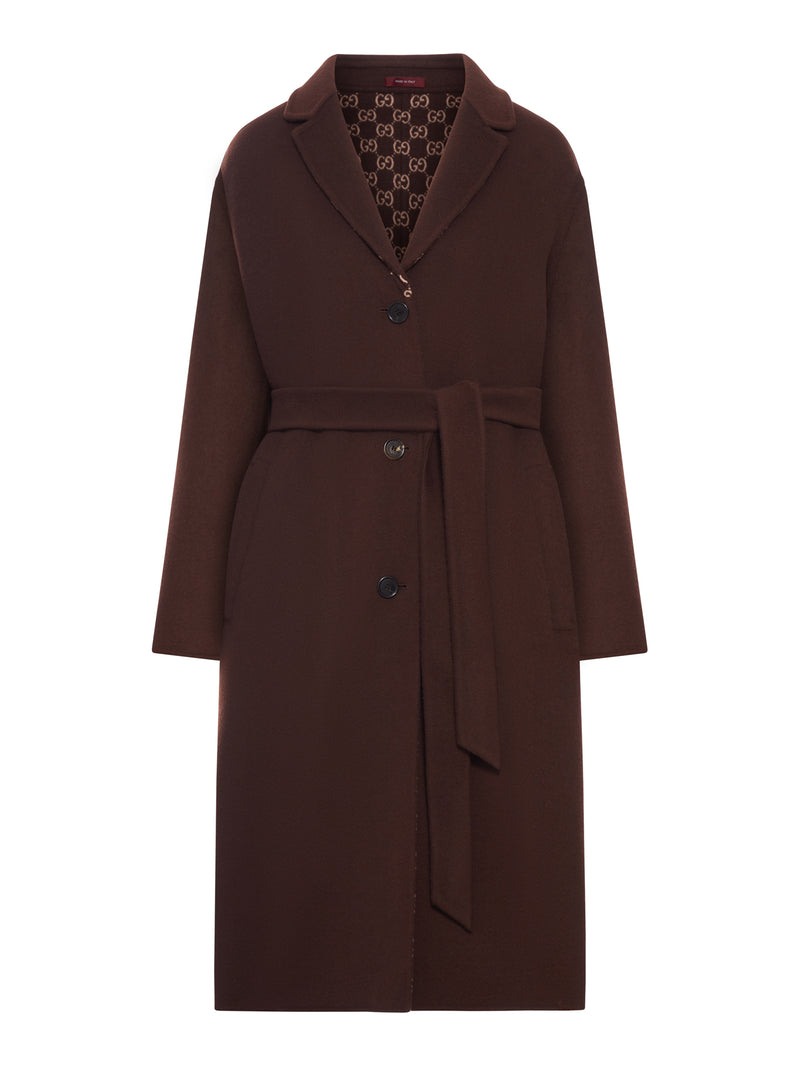 SINGLE-BREASTED COAT WITH "GG" MONOGRAM