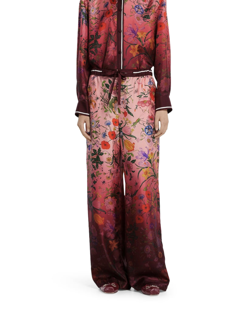PRINTED SILK TROUSERS