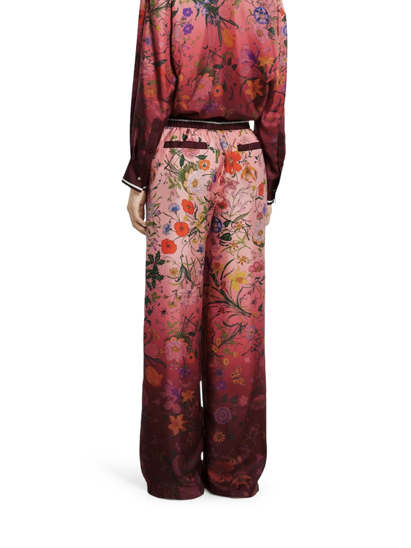 PRINTED SILK TROUSERS