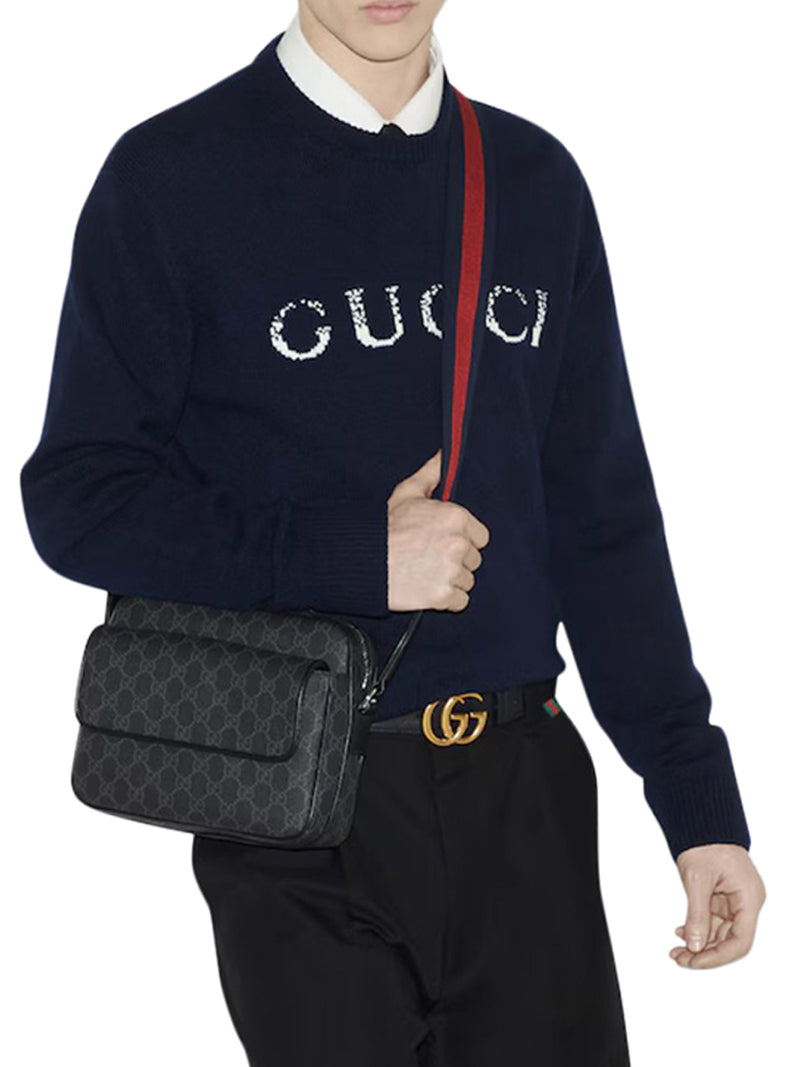 SMALL BLACK GG SHOULDER BAG