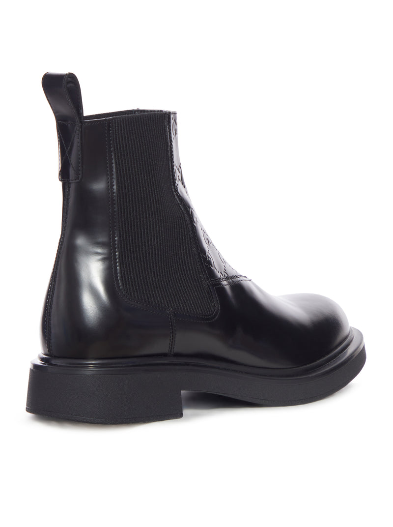 LEATHER ANKLE BOOT WITH SINGLE 