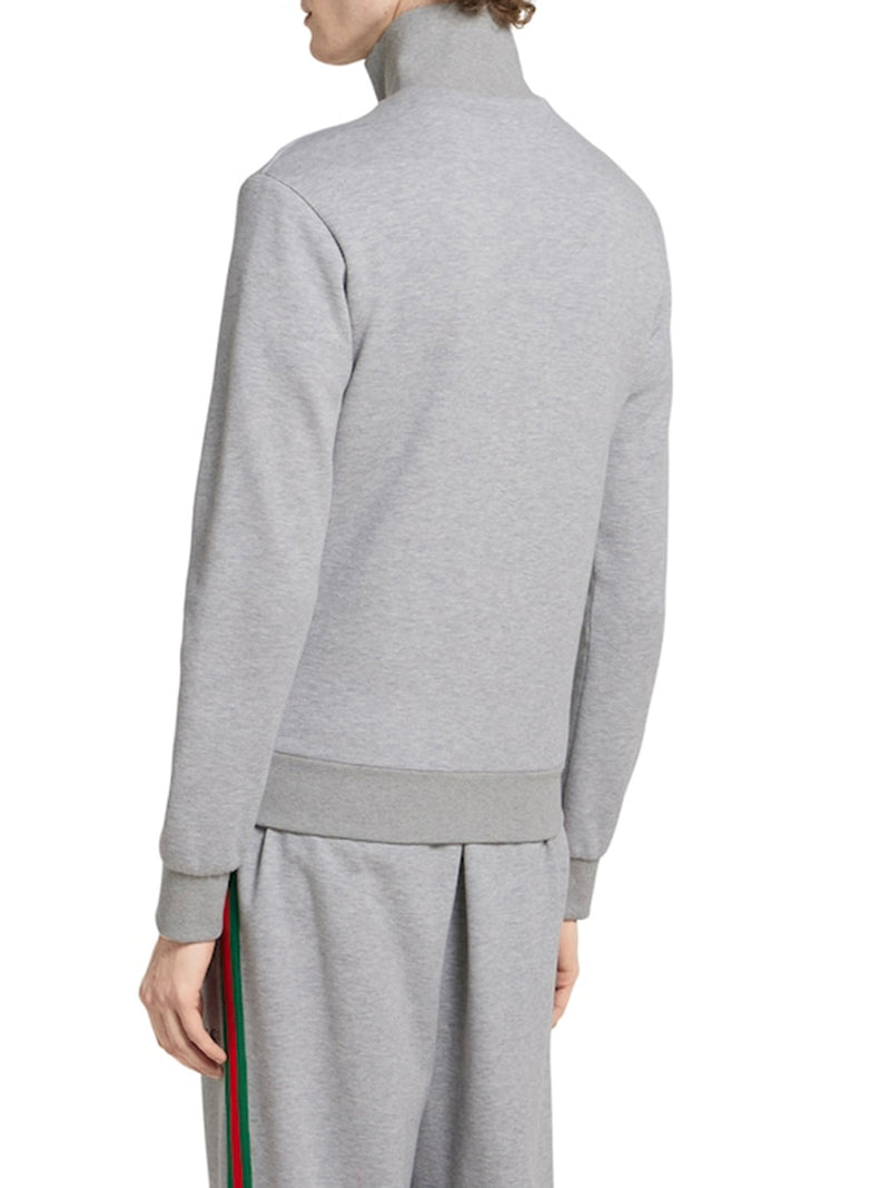 DOUBLE COTTON PIQUET JACKET WITH ZIP