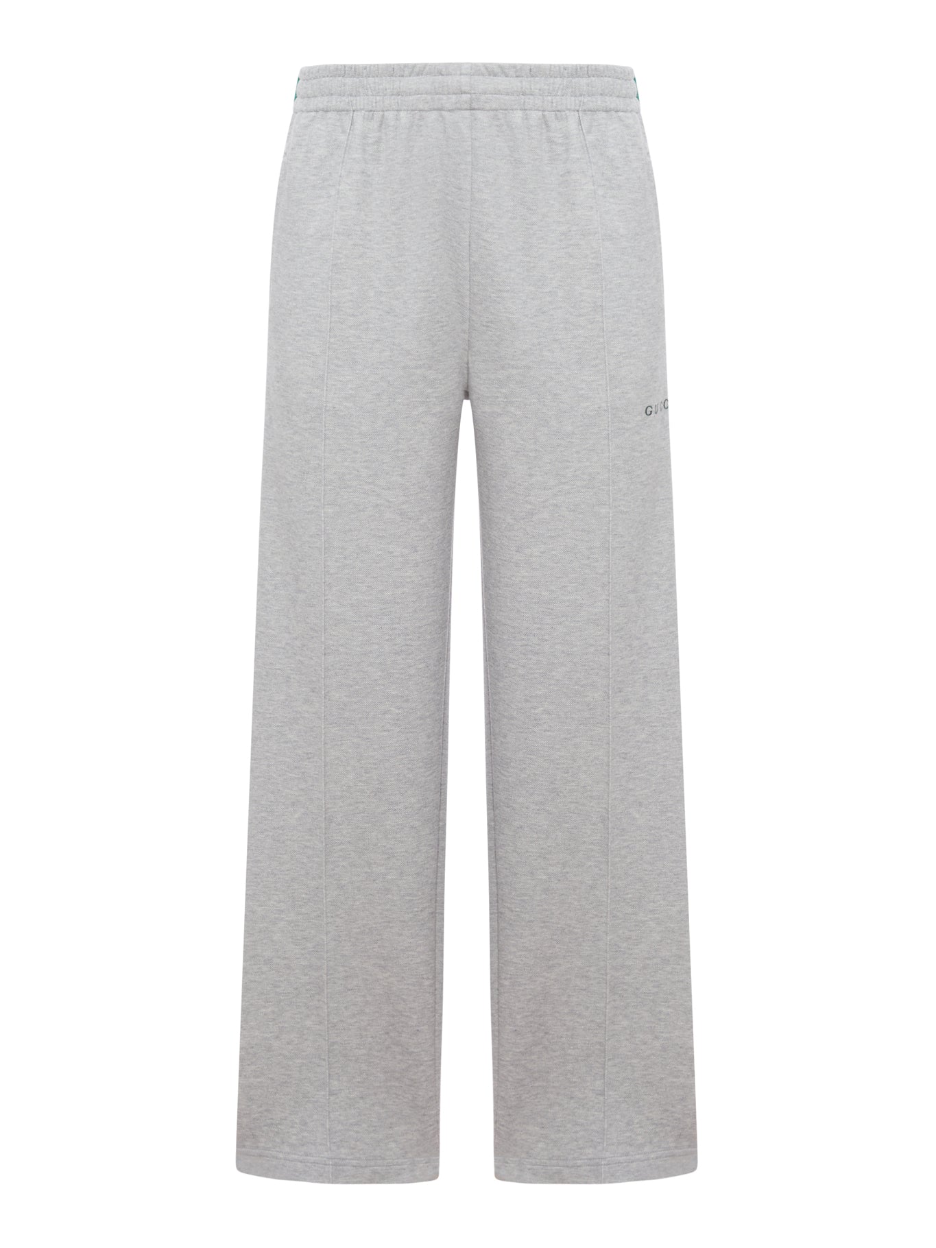 DOUBLE-LAYERED COTTON PIQUET SPORTS TROUSERS