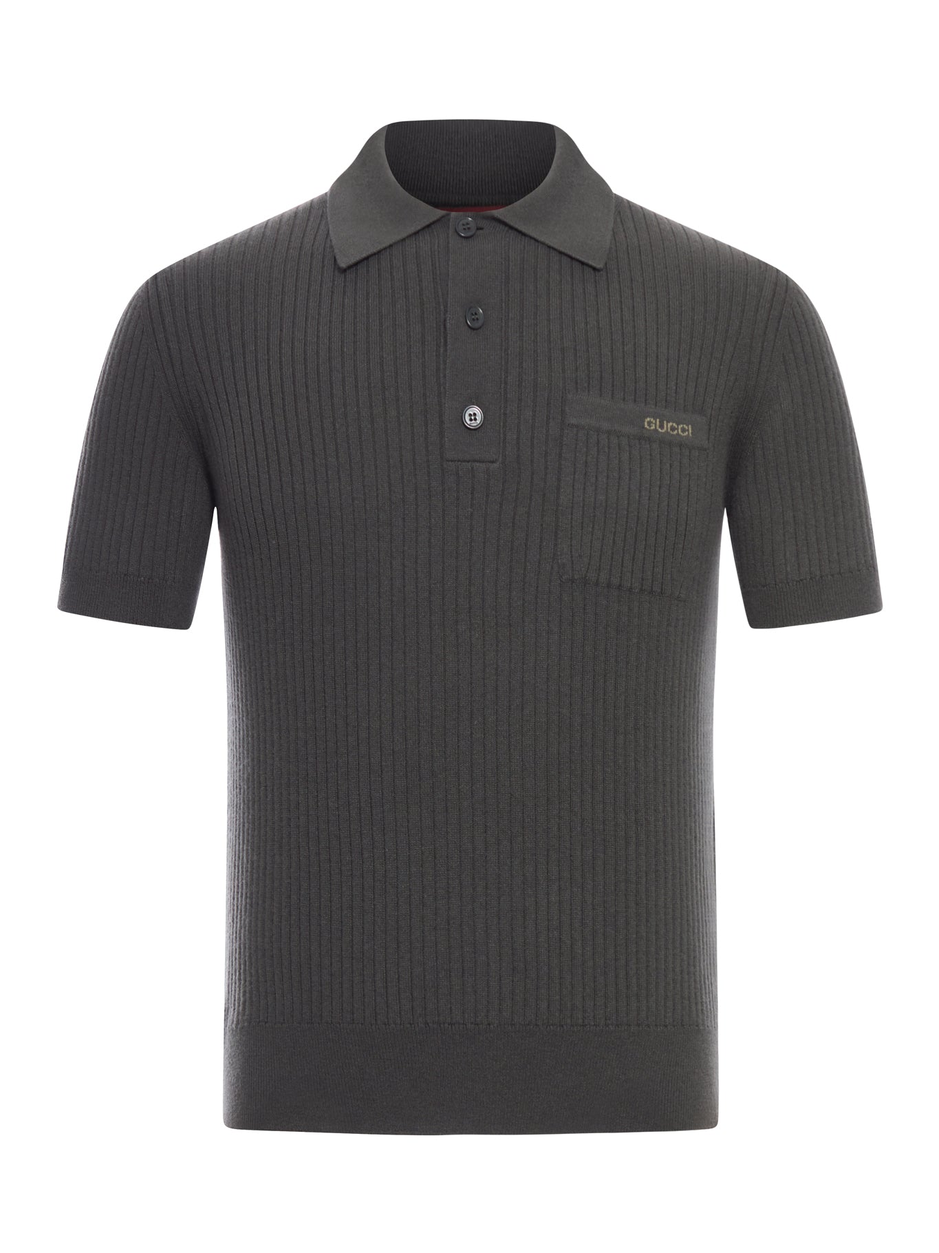 RIBBED WOOL AND CASHMERE POLO SHIRT