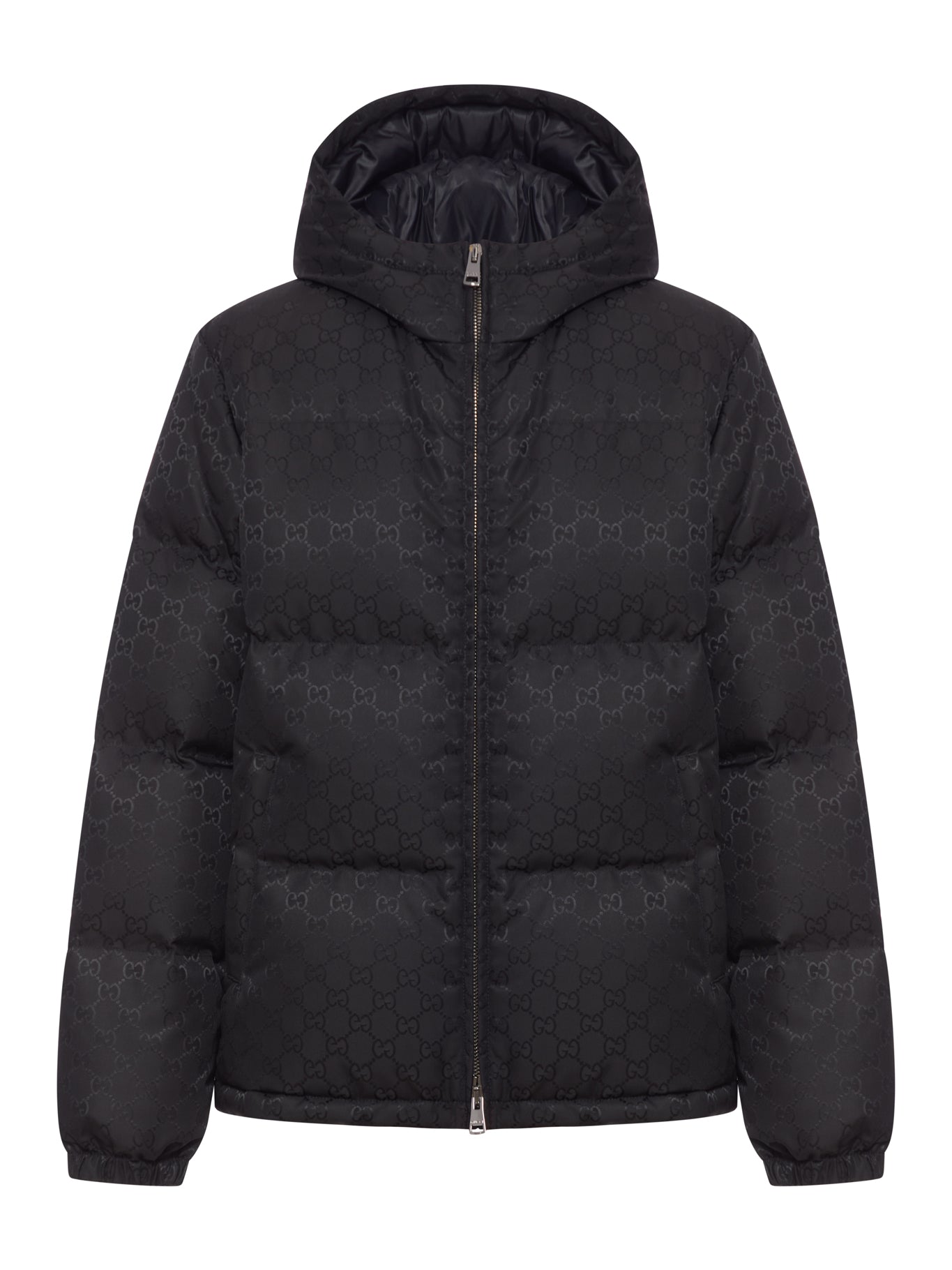 NYLON DOWN JACKET WITH SINGLE "GG" GRAIN