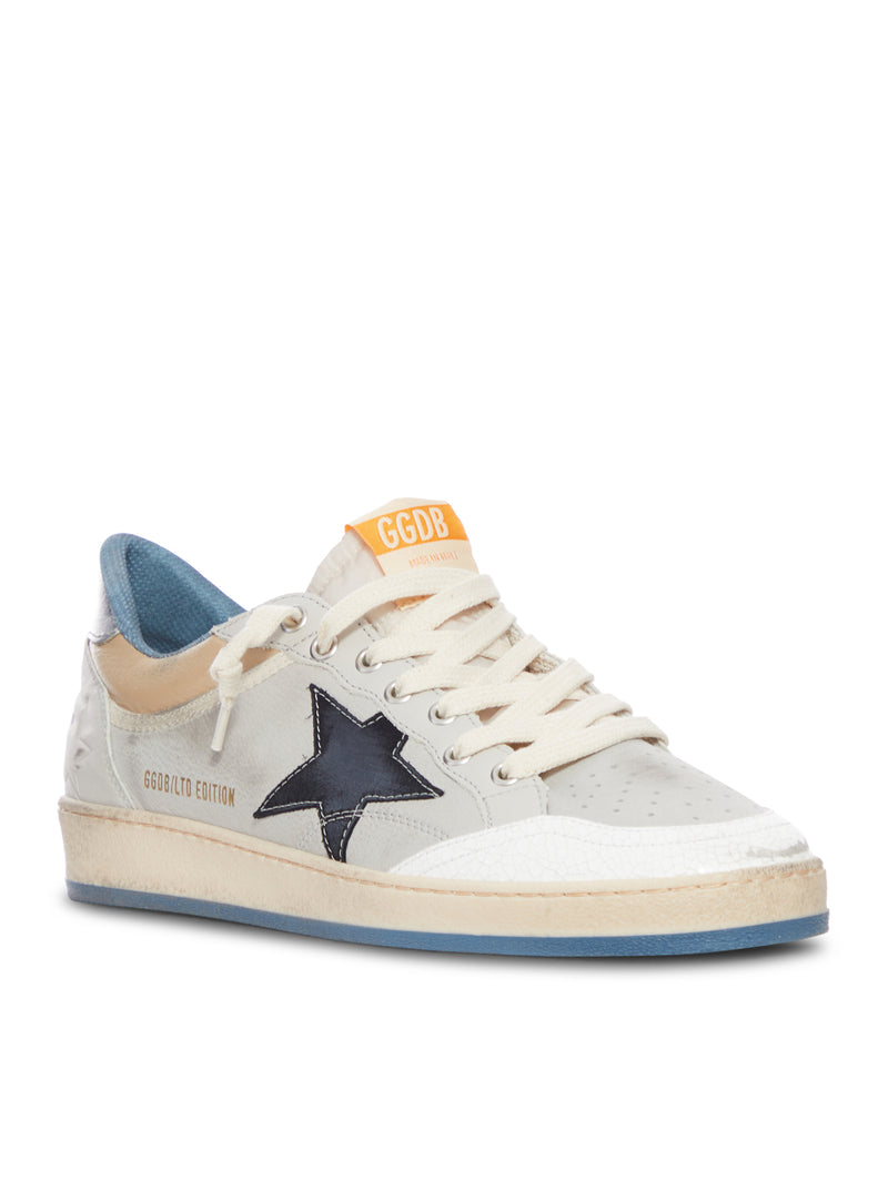 BALLSTAR SNEAKERS IN LEATHER AND RE-NYLON