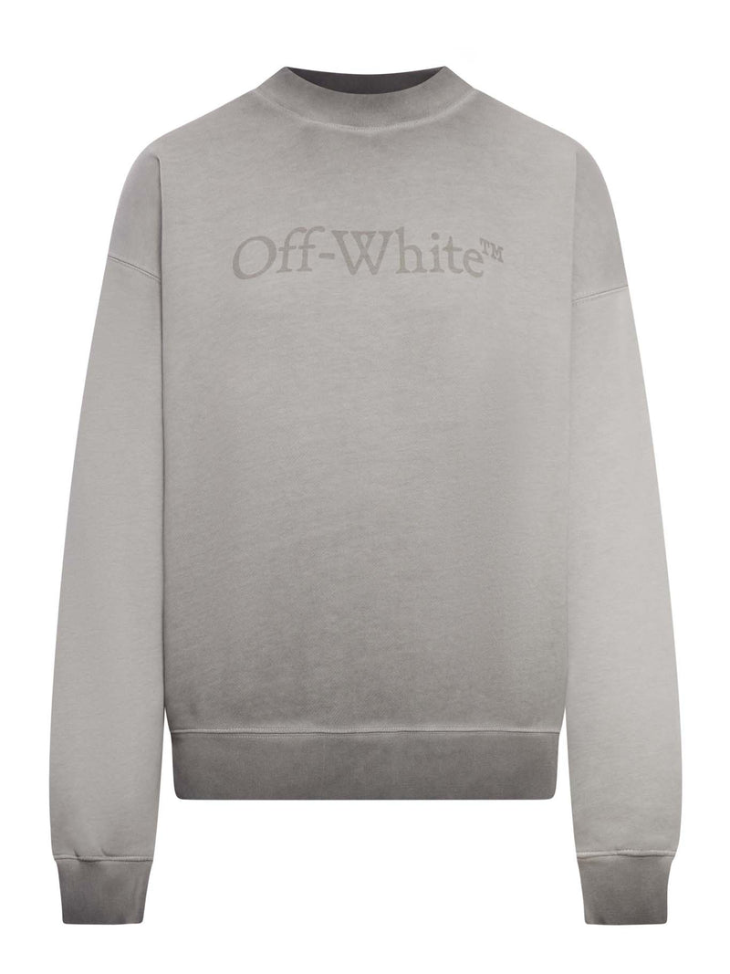 CREW NECK COTTON SWEATSHIRT WITH DEGRADED EFFECT